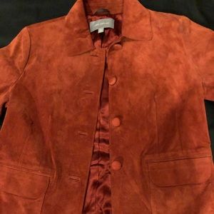 Ann Taylor Rust Colored Suede Blazer